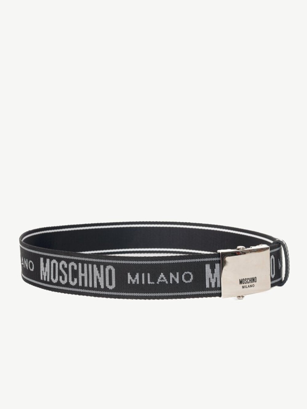 Moschino Black Reversible Logo-Tape Men's Belt